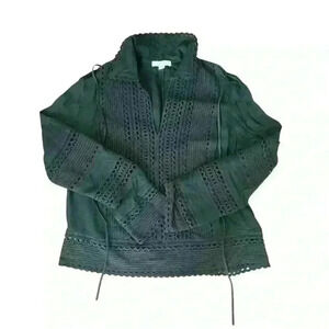 R/R STUDIO Long Sleeve Blouse size 6 color black